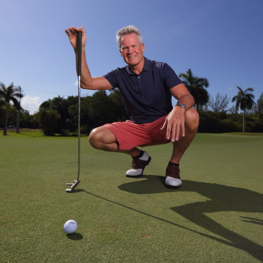 Stock image of a golfer